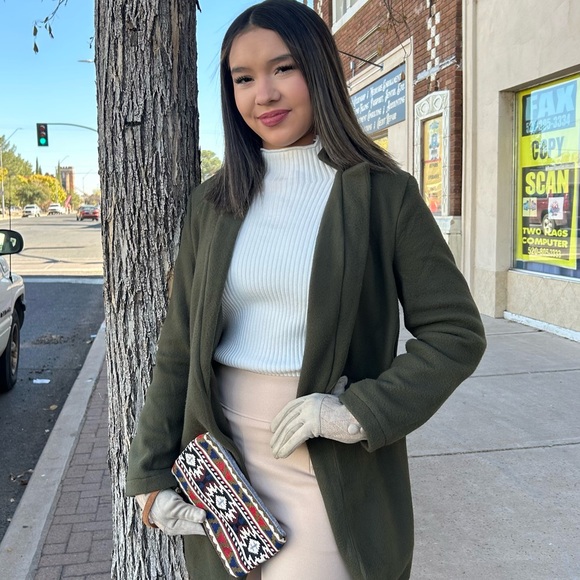 Wool Green Coat Jacket NWT Size Small - Picture 3 of 6